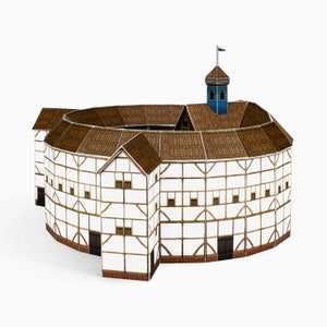 GLOBE THEATRE Architecture Paper Model Kit Shakespeare Globe London School Project image 1