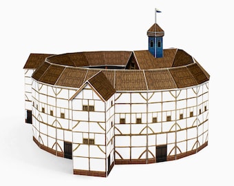 GLOBE THEATRE Architecture Paper Model Kit Shakespeare Globe London School Project