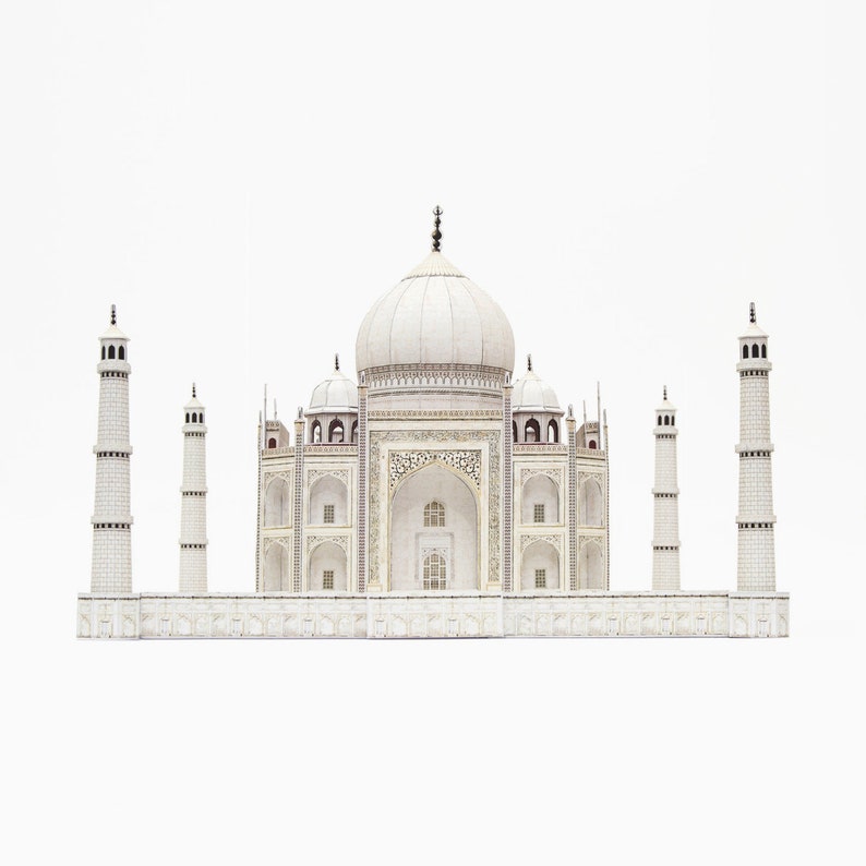 TAJ MAHAL India Architecture Paper Model Kit Back To School Supplies Do It Yourself Kit image 1