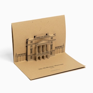THE HOLBURNE MUSEUM Biglietto pop-up Biglietto di auguri di architettura da Bath Somerset Happy First Anniversary Paper Building