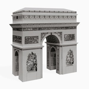 ARC DE TRIOMPHE Paris Architecture Paper Model Kit Crafting Gifts For Architect Birthday Gift Packaging image 1