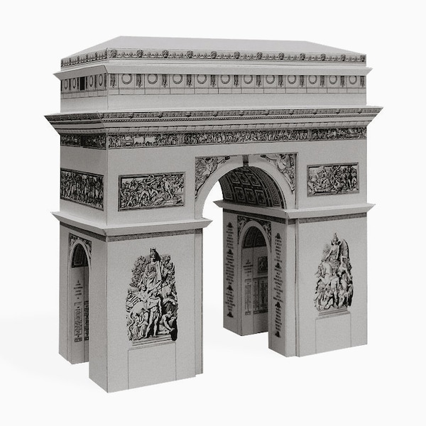 ARC DE TRIOMPHE Paris Architecture Paper Model Kit Crafting Gifts For Architect Birthday Gift Packaging