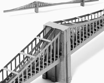 BROOKLYN BRIDGE model - Architecture Paper Model Kit Anniversary Gift for Him or Her Building New York City Landmark