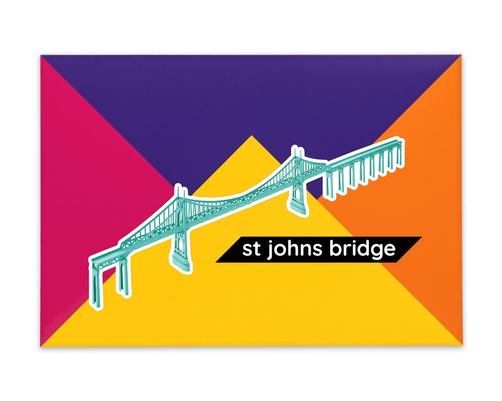 ST JOHNS BRIDGE Portland Oregon Paper Model Kit Art Deco Style Die Cut ...