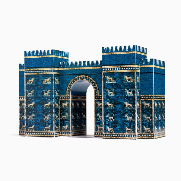 ISHTAR GATE Architecture Paper Model Kit Ancient Babylon School Project Paper Toys Craft Kit