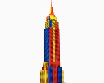 NEW YORK SKYSCRAPER Architecture Paper Model Kit School Art Supplies 3D Paper Craft Kit Gift for Him