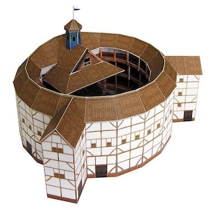 GLOBE THEATRE Architecture Paper Model Kit Shakespeare Globe London School Project - Etsy