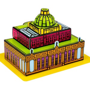 PITTVILLE PUMP ROOM of Cheltenham, England: Cut-Out Paper Model Kit for Kids by FoxeTroo Twin Pack Paper 3D Architecture Gift image 5