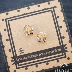 Singe emoji, Boucles d'oreilles,  bijoux, émoticônes, La Méchante Sorcière, réseaux sociaux, gêne, embarras, humour, ne pas voir
