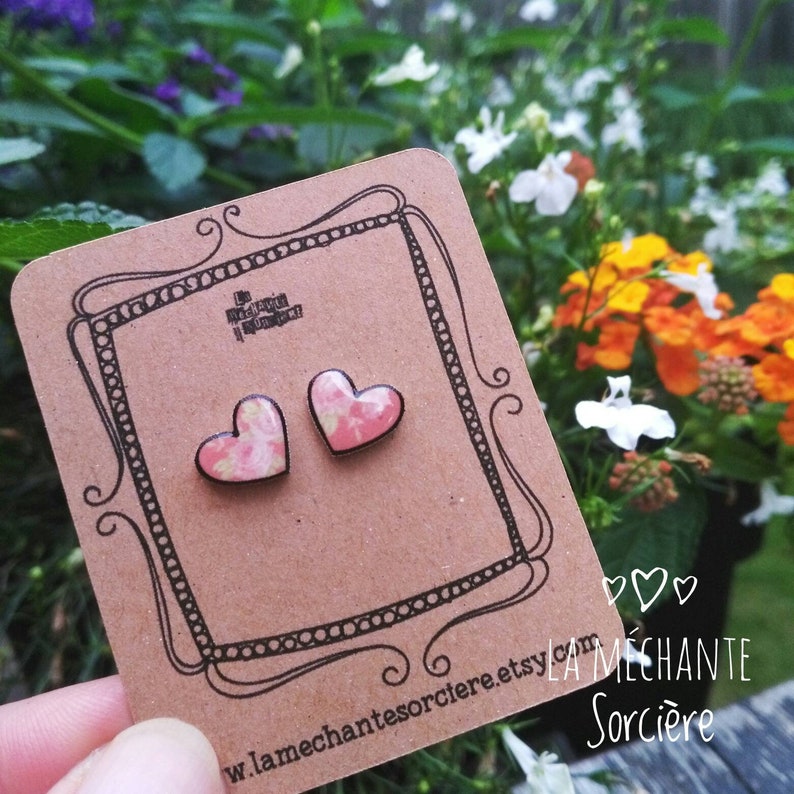 Romantic Cute Small Red Peach Heart Stud Earrings for Women Girls Kids Jewelry Lover Gift