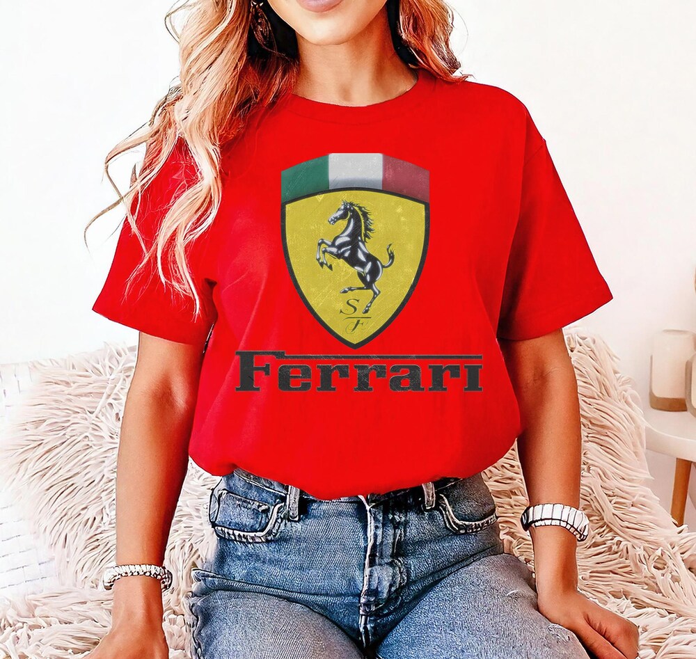 Ferrari Shirt, Distressed Ferrari T-Shirt, Car Shirt, Ferrari Race Shirt, Ferrari Lover Shirt, Formula One Shirt, F1 Ferrari Shirt, Vintage