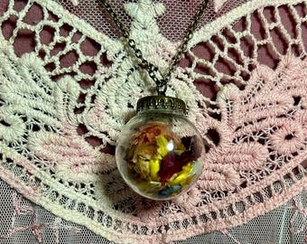 Spell Jar Necklace for Protection, Balance, and Inspiration Witch Pendant