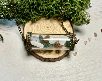 Sea Glass Victorian Specimen Necklace