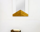 Salvaged Wood Mirror with White Frame