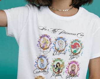 Paquete PNG de Princesas de In My Era: Diseño de autógrafos de princesas Disney. Descarga digital para sublimación y DTF. Luz y oscuridad. Descarga instantánea.