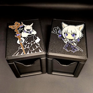 Commander Deckbox für Magic The Gathering mit Y'shtola Design, Anti-Diebstahl Feature, schwarz
