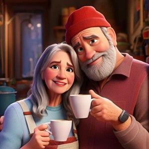 Custom Pixar Style Portrait: Family Cartoon Art, Become a Pixar Character, Cartoon 3D, (Digital Download)