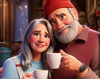 Custom Pixar Style Portrait: Family Cartoon Art, Become a Pixar Character, Cartoon 3D, (Digital Download)
