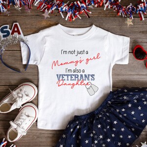 Mommy’s Girl & Veteran’s Daughter Shirt, Patriotic Military Kid Tee, Family Of Heroes Gift