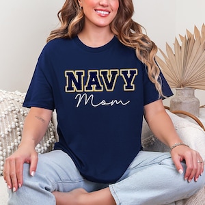 Navy Mom Shirt, Proud Military Mom Tee, US Navy Family Apparel, Navy Support Shirt, Military Mom Gift, Armed Forces T-Shirt