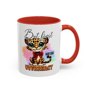 Caneca de café Leopardo Brincalhão e Exagerado | Presente Fofo de Animal | Caneca de Chá Divertida | Caneca de Café de Aniversário | Presente para Amantes de Animais