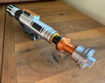 Custom 3D Printed Lightsaber, thin neck, Luke Skywalker style design
