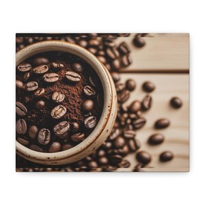 Coffee Lovers Wall Art, Kitchen Decor, Matte Canvas Print, Coffee Shop Style, Gift for Barista, Homey Vibes, Coffee-Themed Decor