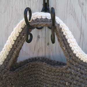 Prairie Market Tote pdf pattern large bag earth tone thick yarn fast crochet image 3