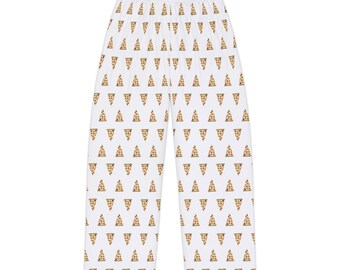 Pantalones de pijama con estampado de pizza - Ropa de estar cómoda para mujer