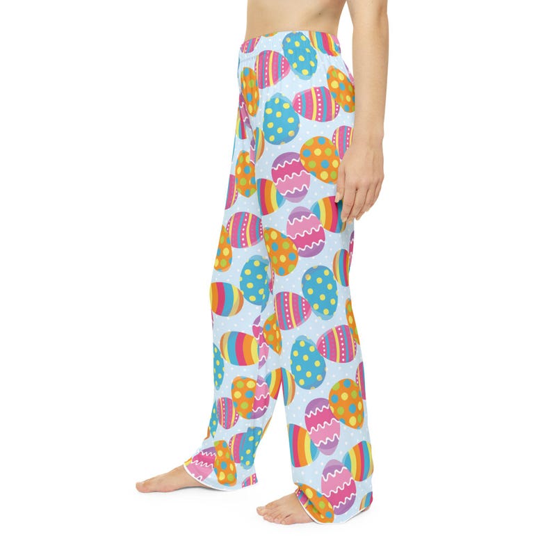 Spodnie piżamowe w kształcie jajek wielkanocnych, kolorowa bielizna nocna do wypoczynku zdjęcie 3