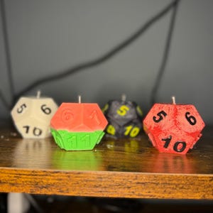 Fantasy DND 12 Side Die Candle - Unique Gamer Gift Ideaadventure candle