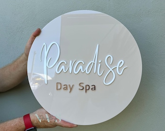 Aangepast acryllogobord voor bedrijven | Kantoorbord | Salondecoratie | Kapsalonbord | Zakelijk deurbord | Bord met bedrijfslogo