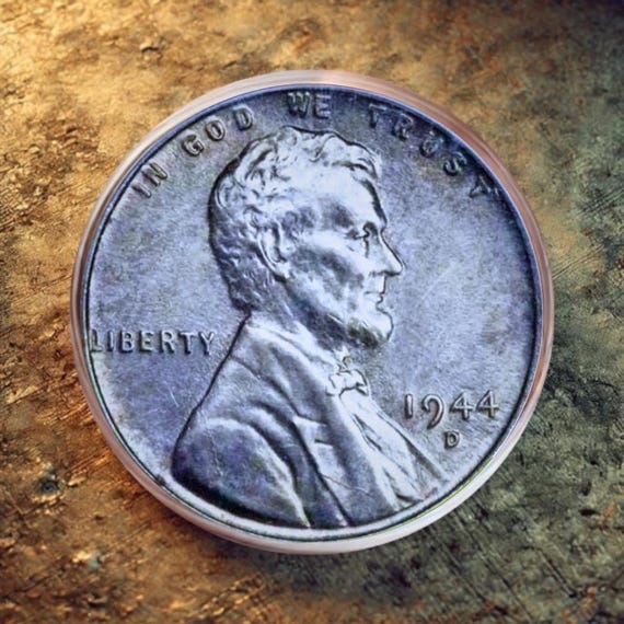 1944-D スチール リンカーン ペニー • 希少な米国記念硬貨 1944-D スチール リンカーン ペニー • 希少な米国記念硬貨