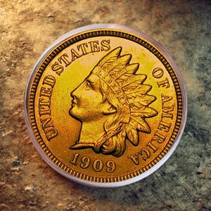 1909 S Indian head cent Rare Coin for commemorative coin coin perfect choice for collectors and history enthusiasts