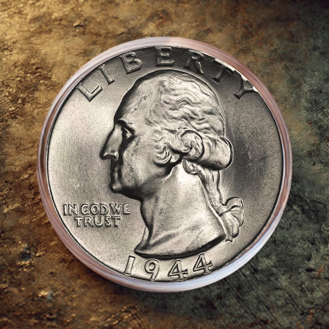 アメリカコイン 1944年Sワシントンクォータードル、希少な米国記念コイン