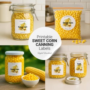 Herbstliche Etiketten zum selbst ausdrucken – Gemüseglas Tags & Rezeptkarte – Minimalistisches Etiketten-Set für die Küche – PDF-Download