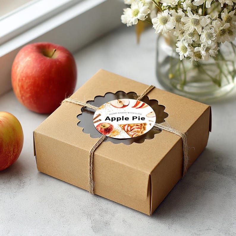 Watercolor Apple Pie Labels – Printable Fall Baking Stickers (PDF & PNG ...