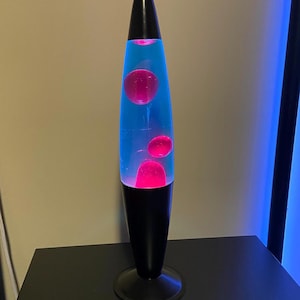 Lava Lamp Red Blue Lava With Black Base 14” Tall, Y2K Comfy Vibe