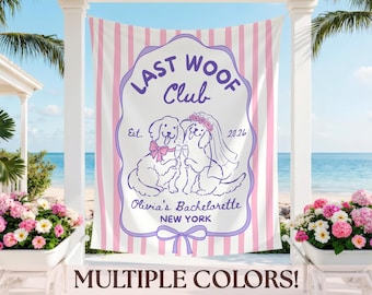 Personalisierte Bachelorette Banner, benutzerdefinierte Bachelorette Wandteppich, Hund Bachelorette Dekor, Brautparty-Wanddekor