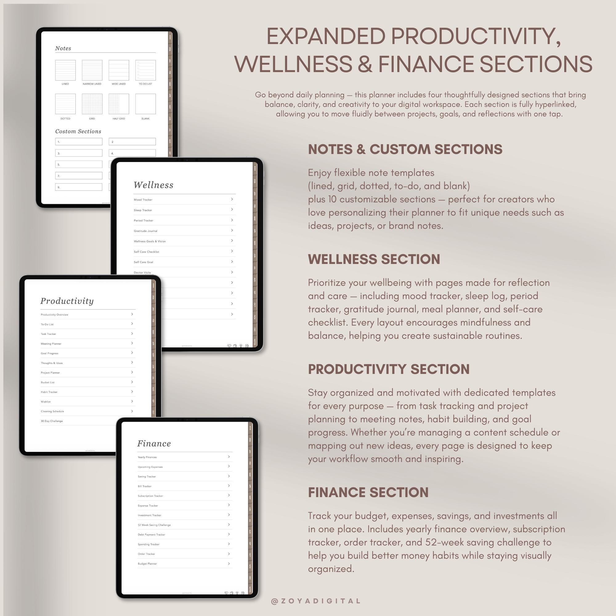 2026 Digital Planner: Neutral Planner Template for Goodnotes ...