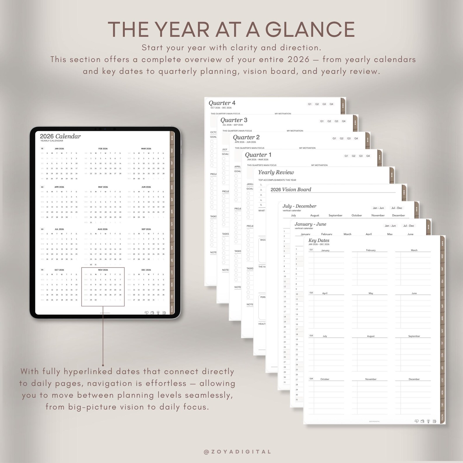 2026 Digital Planner: Neutral Planner Template for Goodnotes ...