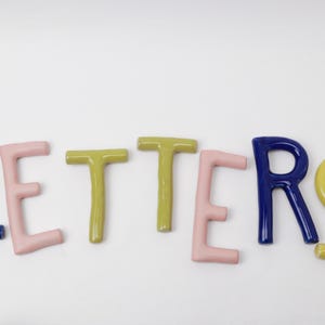 Personalized Ceramic Bubble Letters Alphabet