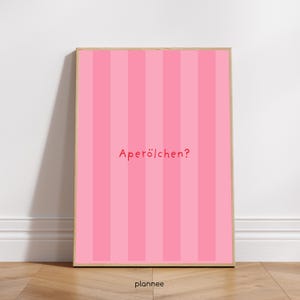 Aperol Spritz? | Decorazione Dopamina | Poster a Righe | Stampa Pastello | Illustrazione Minimalista | Sole Estivo Aperol Spritz | Idea Regalo