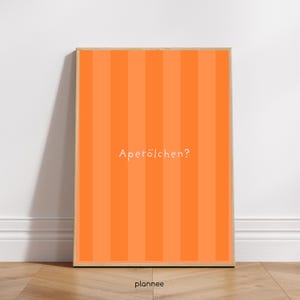 Aperol Spritz? | Decorazione Dopamina | Poster a Righe | Stampa Pastello | Illustrazione Minimalista | Sole Estivo Aperol Spritz | Idea Regalo