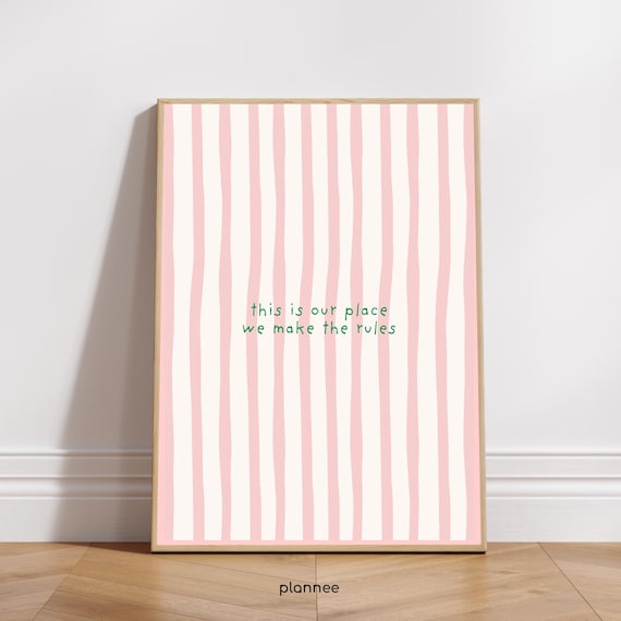 this is our place, we make the rules | TS inspired Poster | Lover | Lyric Print | Typografie | Dopamine Decor | Wall Art