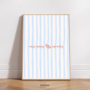 Poster facile da spremere al limone | Arte murale pastello | Decorazione dopamina | Illustrazione minimalista | Arte murale scandinava | Idea regalo