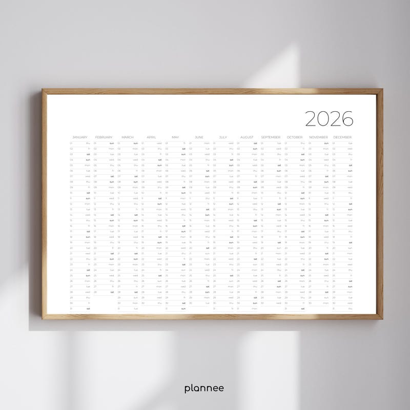 Jahreskalender 2026 groß - Etsy.de