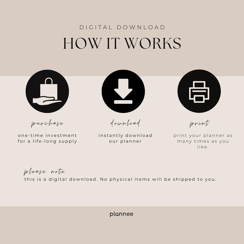 Printable Calendar 2025 Minimalist Yearly Planner Horizontal A4/A3/A1
