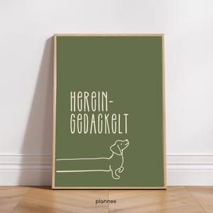 INIZIATO A TROVARCI | Poster | Stampa | Bassotto | Corridoio | Decorazione della dopamina | disegnato a mano | Design minimalista | Diverse dimensioni