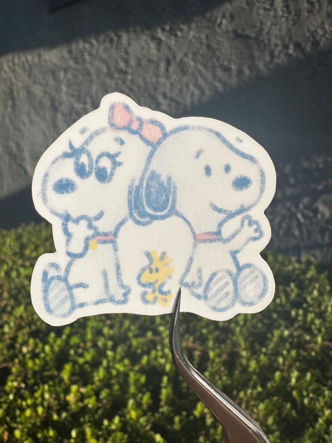 Peanuts Snoopy, Belle, and Woodstock Sticker Hand Drawn Custom Stickers ...